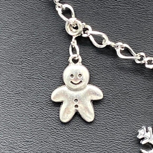 Silver Charm Bracelet with Festive Holiday Removable Charms - Picture 4 of 12